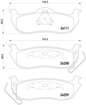 Комплект тормозных колодок, дисковый тормоз