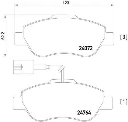 Комплект тормозных колодок, дисковый тормоз