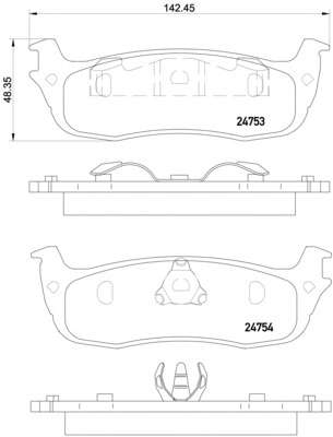 Комплект тормозных колодок, дисковый тормоз