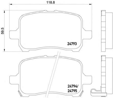 Комплект тормозных колодок, дисковый тормоз