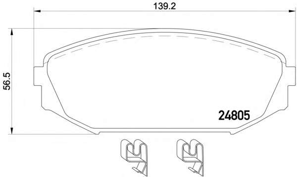 Комплект тормозных колодок, дисковый тормоз