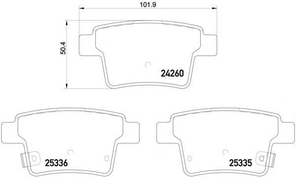 Комплект тормозных колодок, дисковый тормоз