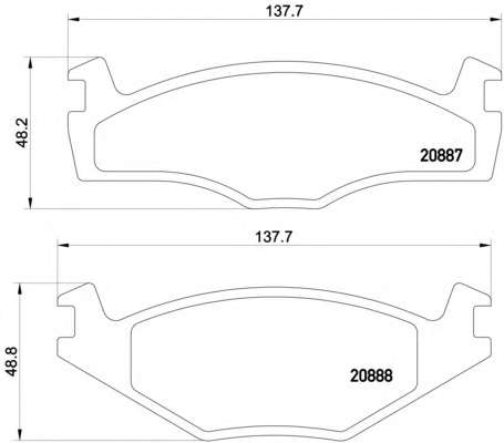 Комплект тормозных колодок, дисковый тормоз