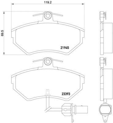 Комплект тормозных колодок, дисковый тормоз