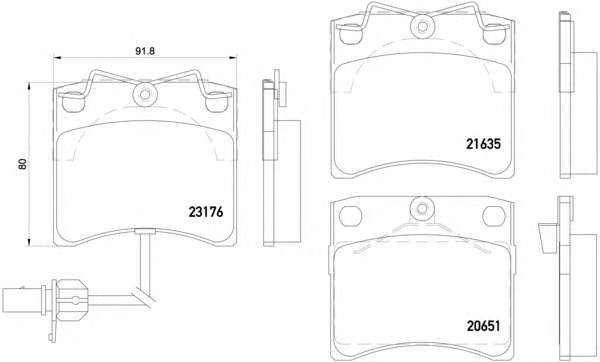 Комплект тормозных колодок, дисковый тормоз