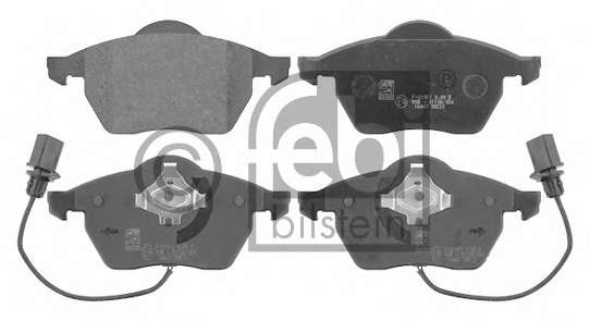 FEBI AUDI гальмівні колодки перед. AUDI A4/6 VW Passat -05 SKODA Superb (овальний розєм)