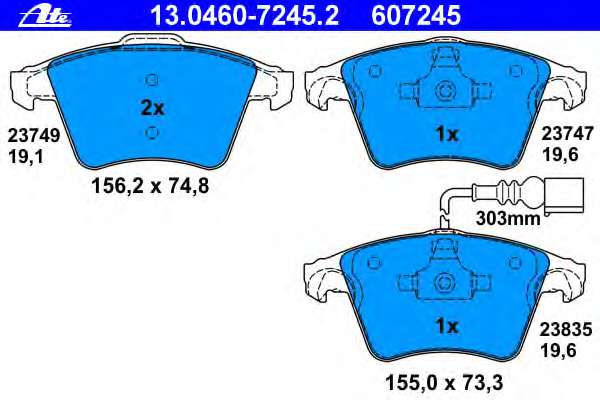 Комплект тормозных колодок, дисковый тормоз