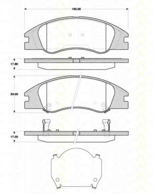 Комплект тормозных колодок, дисковый тормоз