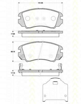 Комплект тормозных колодок, дисковый тормоз