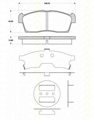 Комплект тормозных колодок, дисковый тормоз