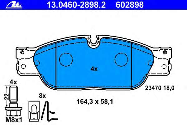 Комплект тормозных колодок, дисковый тормоз