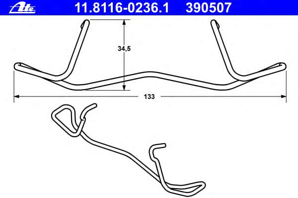 Пружина гальмівних колодок