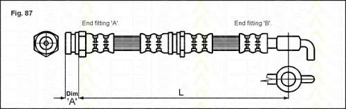 Шланг гальмiвний Mazda 323/626 89-