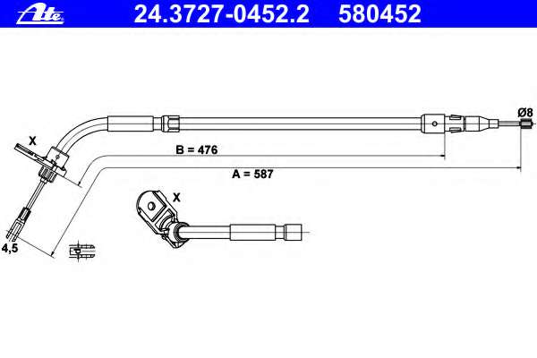 Трос, стояночная тормозная система