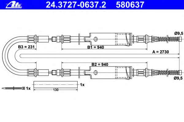 Трос, стояночная тормозная система