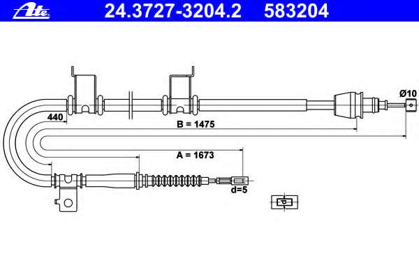 Трос, стояночная тормозная система
