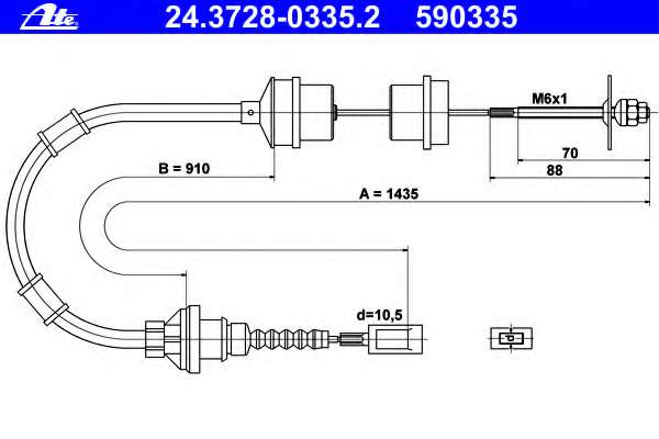 Трос, управление сцеплением