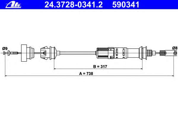 Трос, управление сцеплением