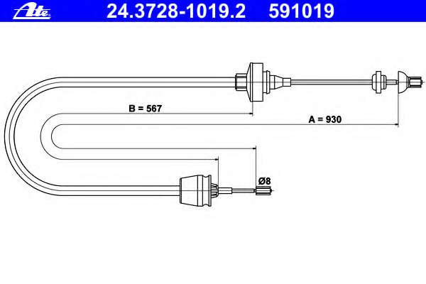 Трос, управление сцеплением
