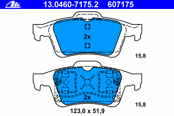 Комплект тормозных колодок, дисковый тормоз