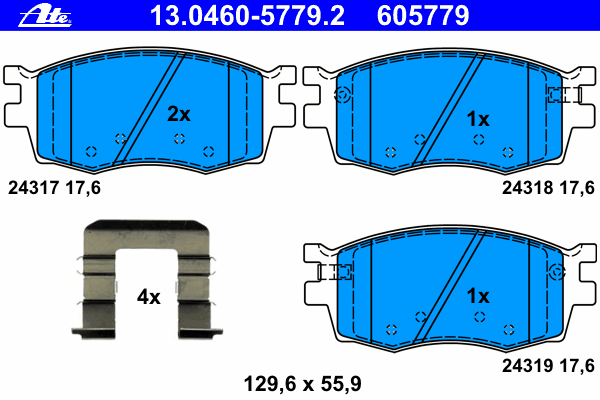Комплект гальмівних колодок