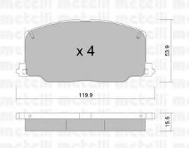 Комплект тормозных колодок, дисковый тормоз
