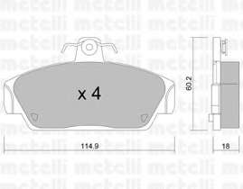 Комплект тормозных колодок, дисковый тормоз