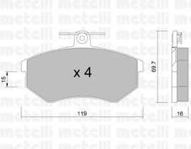 Комплект тормозных колодок, дисковый тормоз