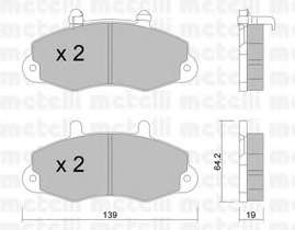 Комплект тормозных колодок, дисковый тормоз