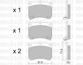 Комплект тормозных колодок, дисковый тормоз