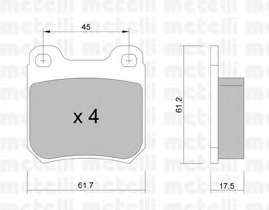 Комплект тормозных колодок, дисковый тормоз
