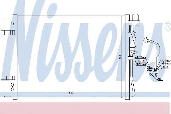 NISSENS HYUNDAI Радіатор кондиціонера (конденсатор) ix20 1.4, 1.6 10-, KIA