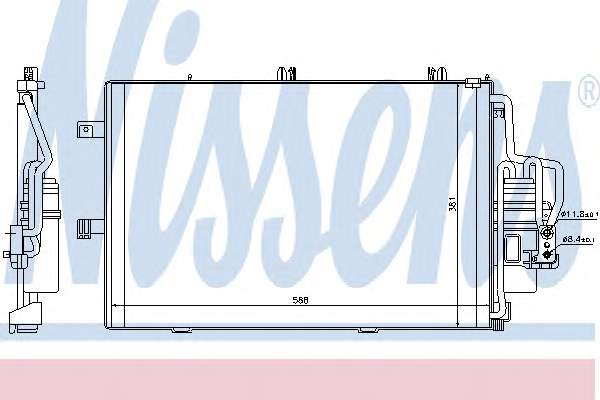 NISSENS OPEL Радіатор кондиціонера (конденсатор) Combo Tour, Corsa C