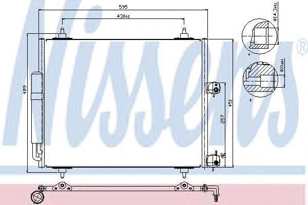 NISSENS CITROEN Радіатор кондиціонера (конденсатор) C8, Jumpy, Fiat Ulysse, Peugeot 807, Expert 02-