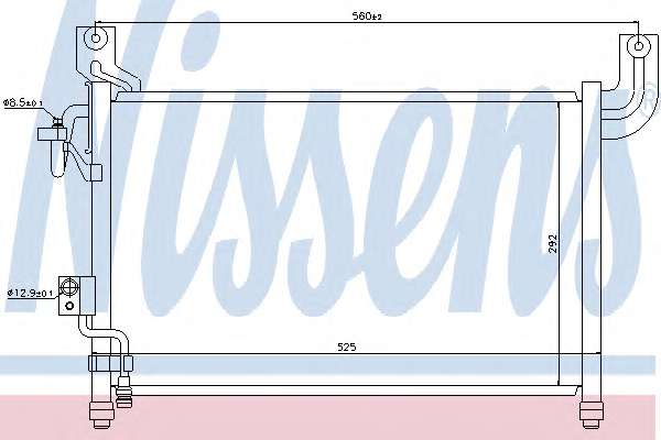 NISSENS FORD Радіатор кондиціонера (конденсатор) Ranger 02-, Mazda B-Serie