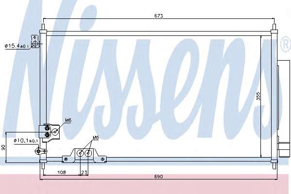 NISSENS HONDA Радіатор кондиціонера (конденсатор) ACCORD VII 2.2 04-