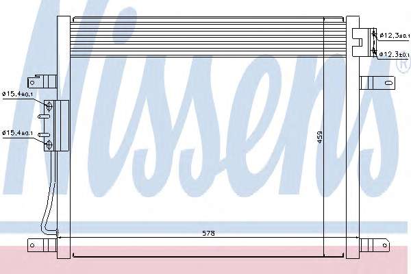 NISSENS JEEP Радіатор кондиціонера (конденсатор) без осушувача Grand Cherokee II 2.7CRD/4.7 03-