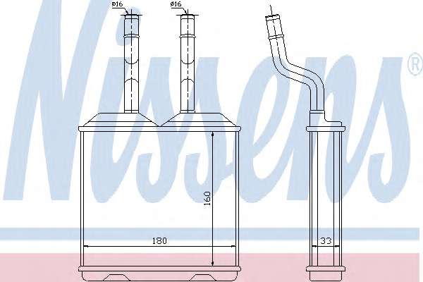 NISSENS OPEL Радіатор опалення Combo, Corsa B, Frontera