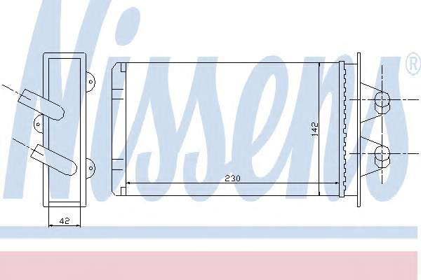 NAGRZEWNICA  FIAT CNQ 700/900/1100     230X140X42 SZT NISSENS