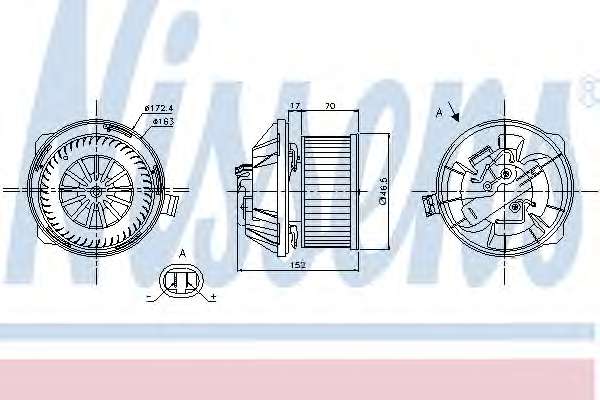 DMUCHAWA NAGRZEWNICY CITROEN C5 (00-) SZT NISSENS