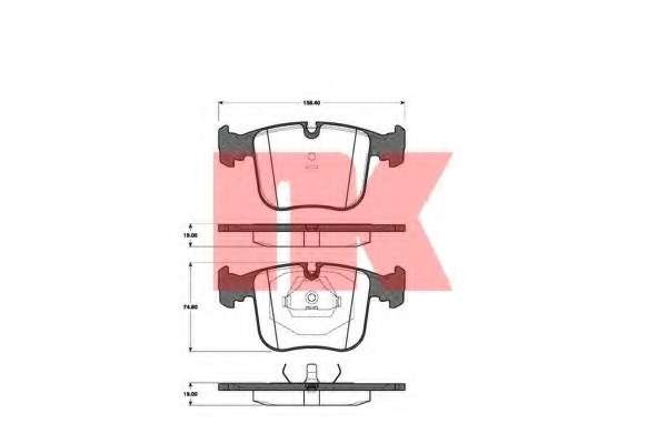 Гальмівні колодки дискові перед. Bmw 7 E38 94-