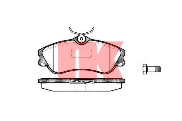 Комплект тормозных колодок, дисковый тормоз