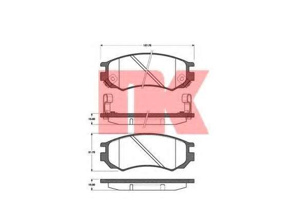 Комплект тормозных колодок, дисковый тормоз
