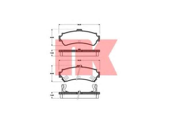 Комплект тормозных колодок, дисковый тормоз