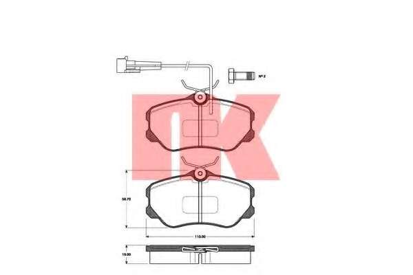 Комплект тормозных колодок, дисковый тормоз