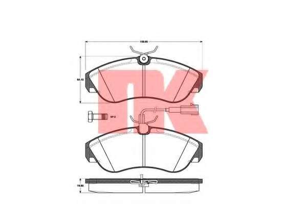 Комплект тормозных колодок, дисковый тормоз