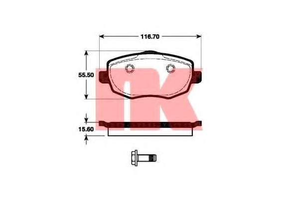 Комплект тормозных колодок, дисковый тормоз