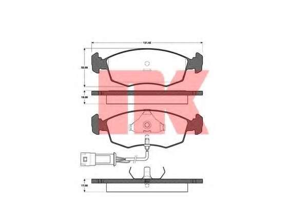 Комплект тормозных колодок, дисковый тормоз