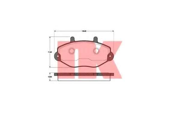 Комплект тормозных колодок, дисковый тормоз