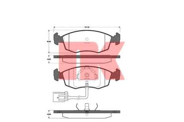 Комплект тормозных колодок, дисковый тормоз